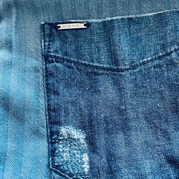 Men’s Diesel lightly distressed denim-look shirt size XL - Picture 5 of 9